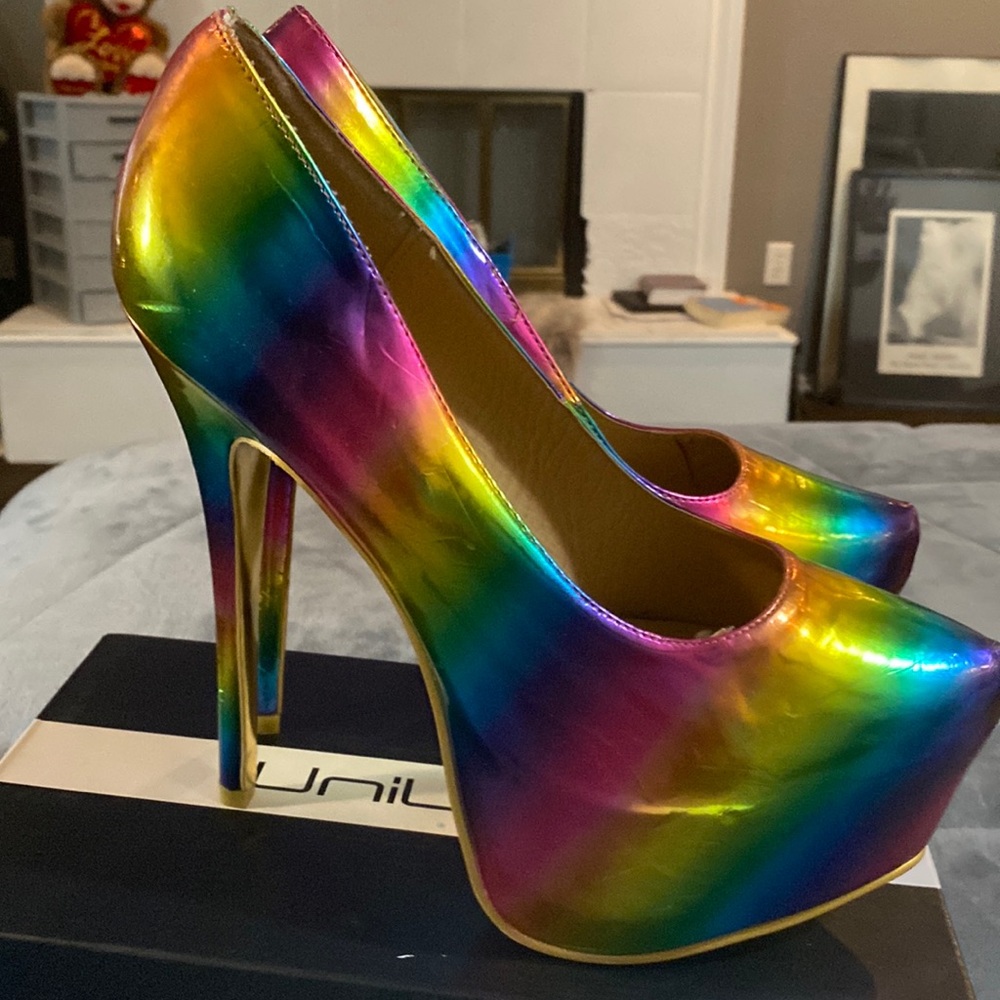 Rainbow colored Shoe Republic of LA